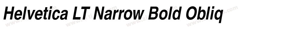 Helvetica LT Narrow Bold Oblique字体转换